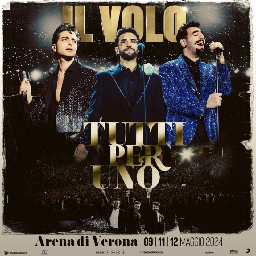 Il Volo Torna Allarena Di Verona Con Tutti Per Uno